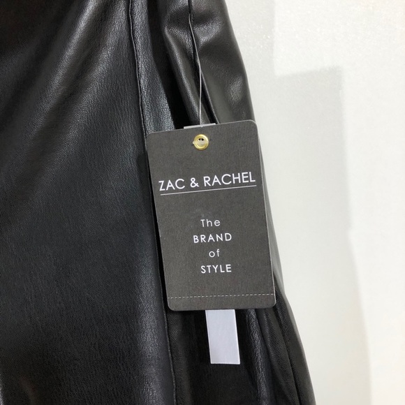 NWT Zac & Rachel Faux leather pleat leggings - Picture 10 of 11